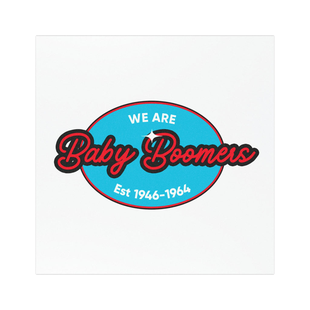 Baby Boomers Oval Car Magnet — "We Are Baby Boomers" Est. 1946–1964