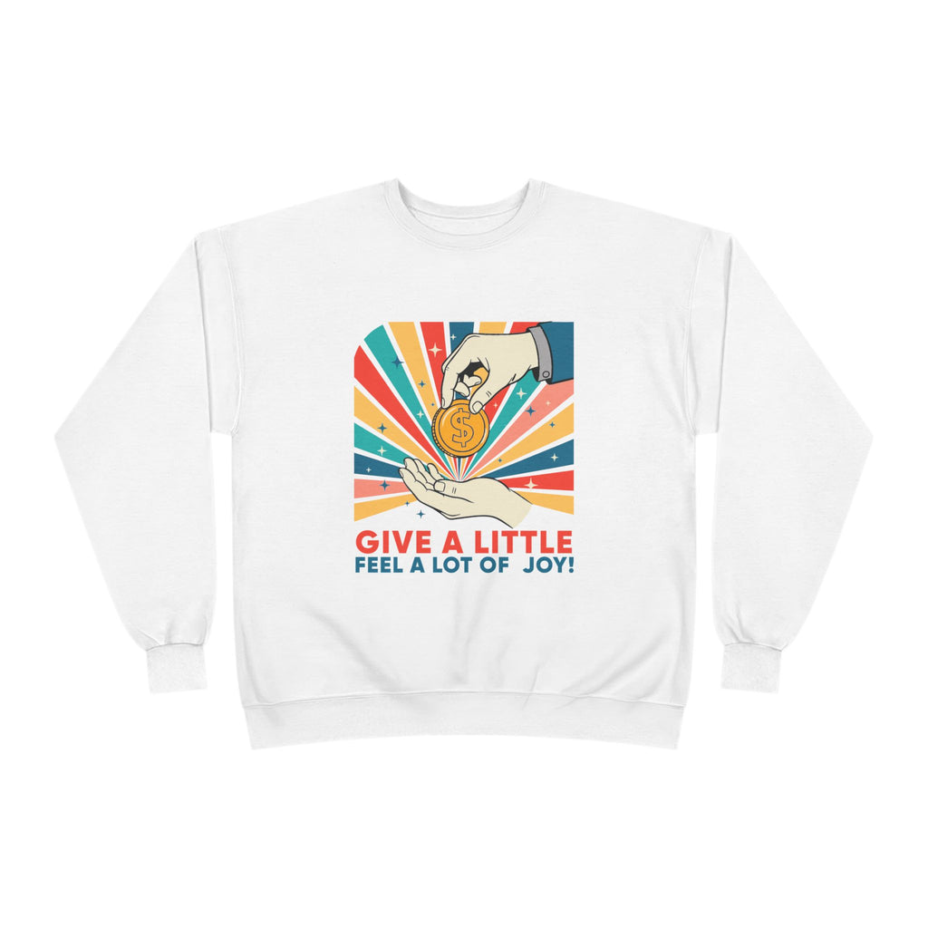 Charity Retro Crewneck Sweatshirt — "Give a Little, Feel a Lot of Joy!"