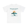 Faith-Inspired Unisex Heavy Cotton Tee - Walk by Faith (2 Corinthians 5:7)