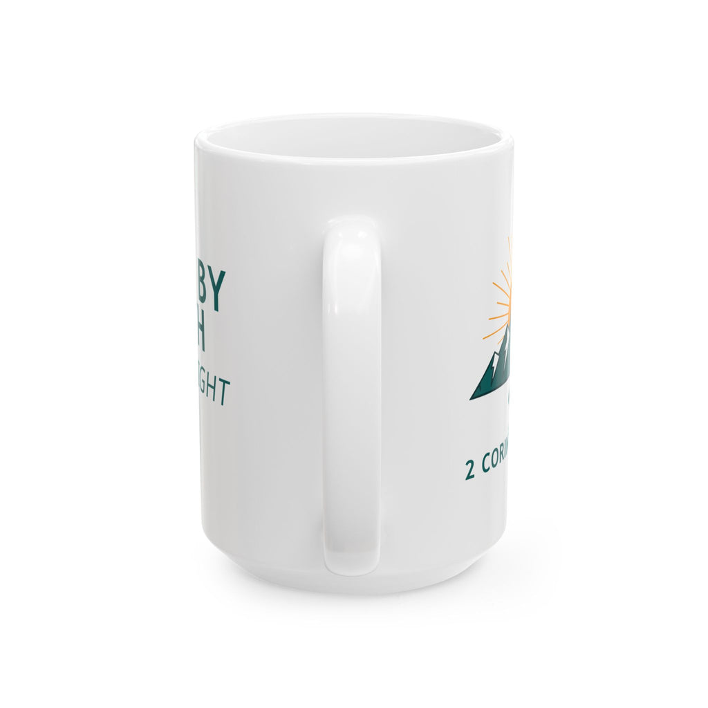 Faith Mountain Mug - "Walk by Faith Not by Sight" Christian Coffee Cup (11oz/15oz)