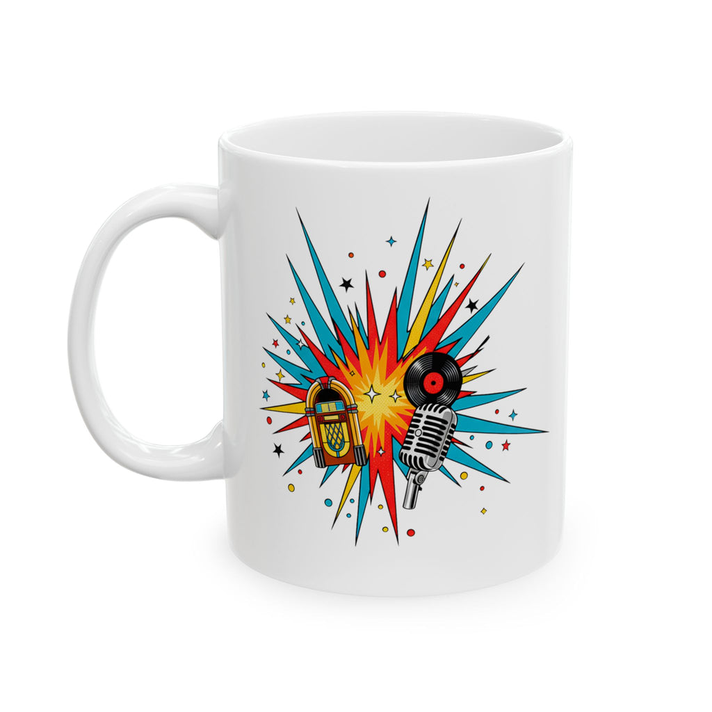 Ceramic Mug – "We’re Badass, Bold, Brave and Not Sorry" Colorful Burst Coffee Cup