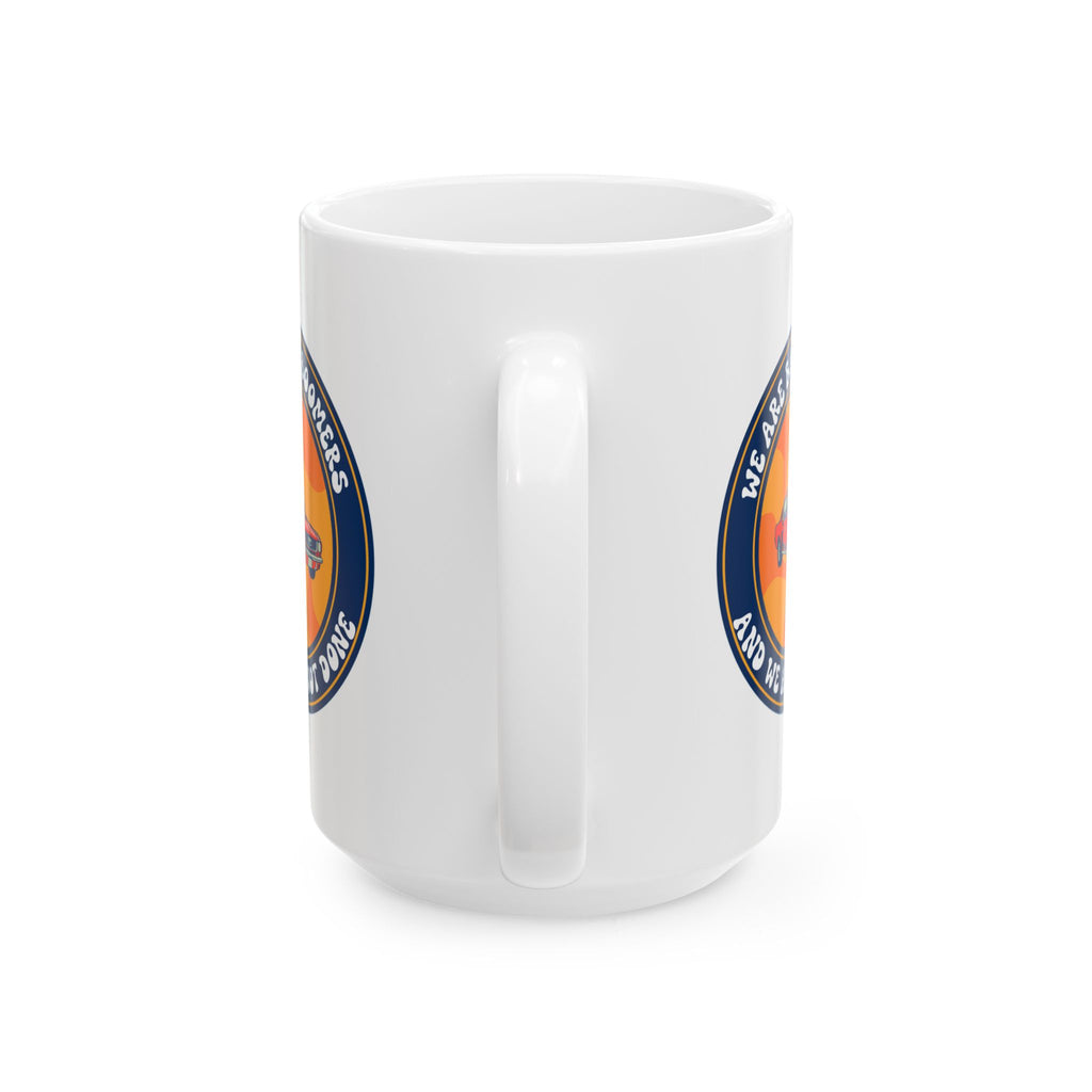 Ceramic Mug — Retro Orange Badge Coffee Cup (11oz/15oz)