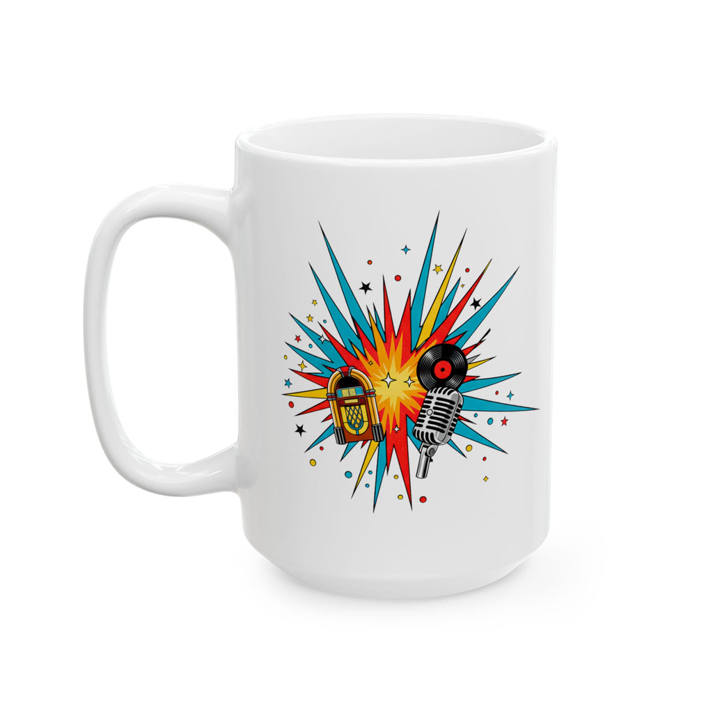 Ceramic Mug – "We’re Badass, Bold, Brave and Not Sorry" Colorful Burst Coffee Cup