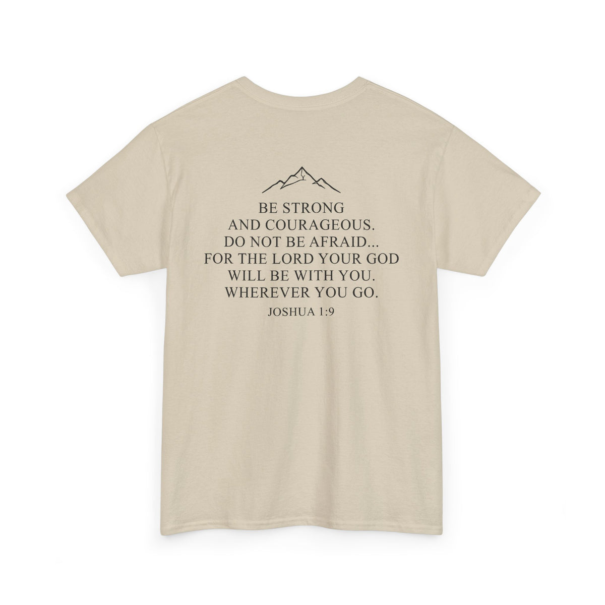 "Be Strong & Courageous" Bible Verse T-Shirt – Joshua 1:9